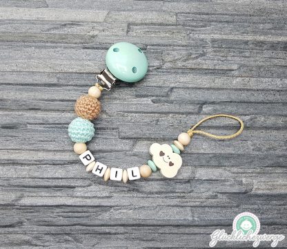 Personalisierte Schnullerkette mit Namen / Namenskette Baby